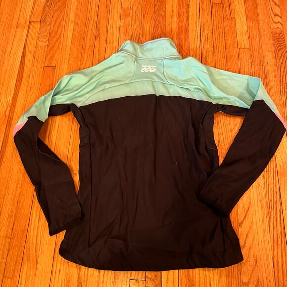 Podium Wear Jacket Womens XXS Team Performance Running Black Green - Picture 3 of 8